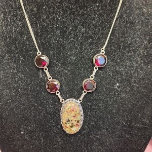 Eudialyte & Garnet 925SS Necklace